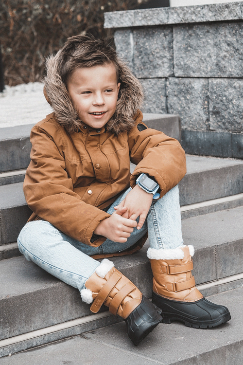 Дитячі снігові черевики на липучці Big Star KK374237 Camel