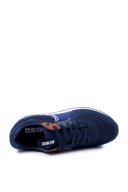 Спортивне чоловіче взуття Big Star Suede Leather Navy Blue DD174321