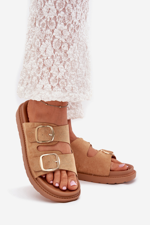 Жіночі Сандалі На Платформі З Золотими Пряжками Camel Verena