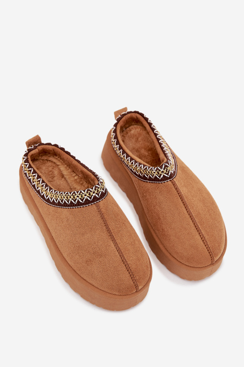 Дитячі Молодіжні Снігові Чоботи З Вишивкою На Платформі Camel Jolisse