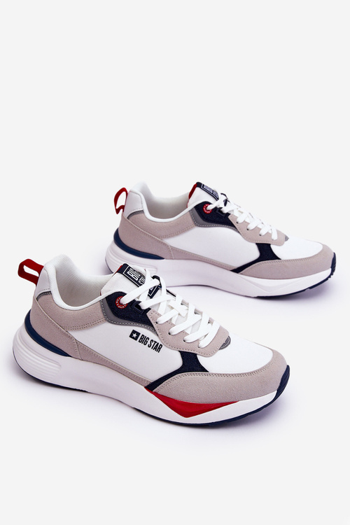 Чоловіче спортивне взуття Memory Foam Big Star LL174235 біло-сірий