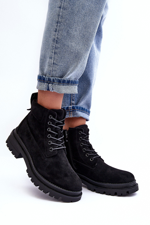 Замшеві черевики Trapper на флісовій підкладці Black Alden