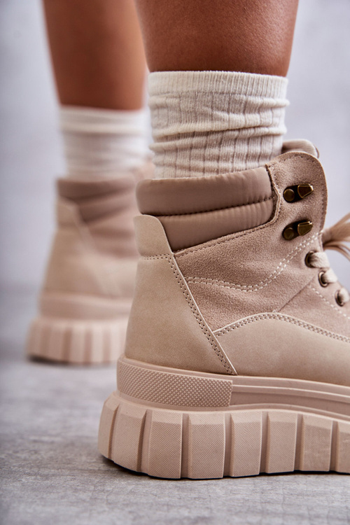 Зручні черевики на платформі бежеві Sanchio