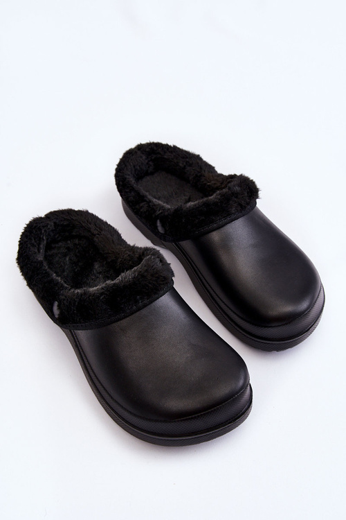 Жіночі поролонові теплі тапочки Crocs Black Cova
