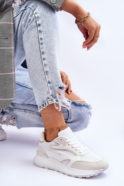 Жіноче спортивне взуття на платформі білі Henley