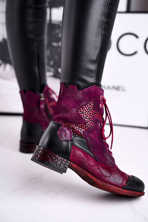 Чоботи жіночі Maciejka Warm Leather Purple 04625-23