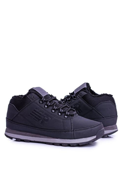 Чоловічі утеплені трекінгові черевики чорні Newlans2