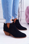 Жіночі весняні ковбойські чоботи Black Matty