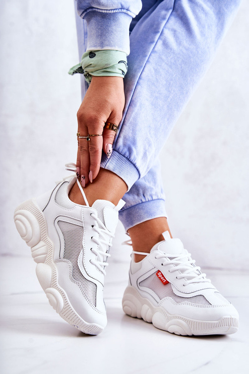 Жіночі кросівки Спортивне взуття з сіткою білі Sallis