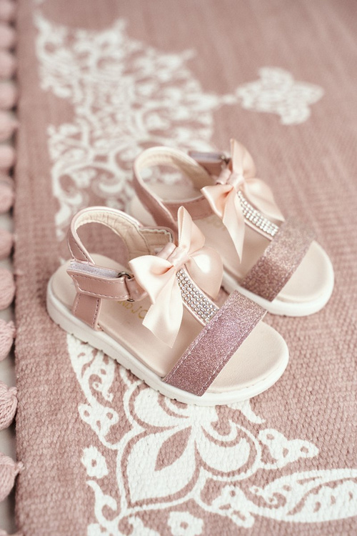 Дитячі босоніжки на липучці для дівчинки Champagne Bella