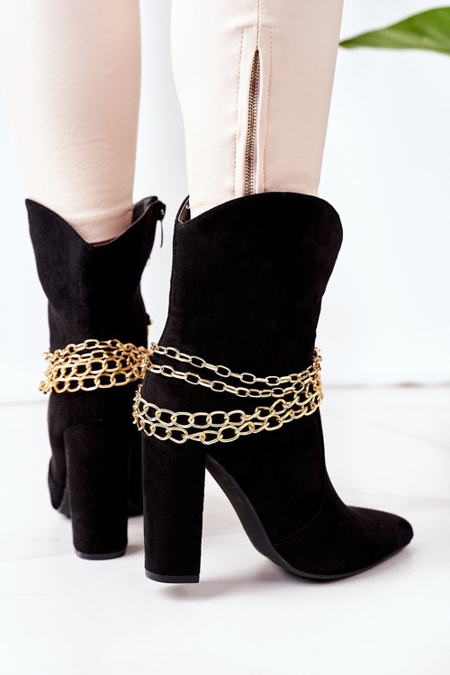 Чорні утеплені чоботи на блочному каблуці Гарне враження