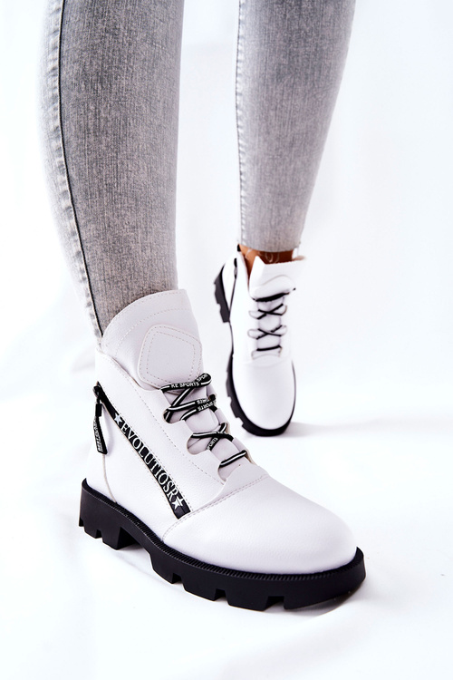 Чоботи з флісовою підкладкою Sergio Leone Білі TR740