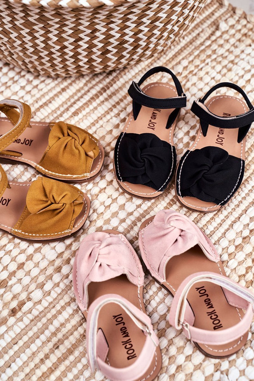 Дитячі босоніжки на липучці Жовті Гуфі