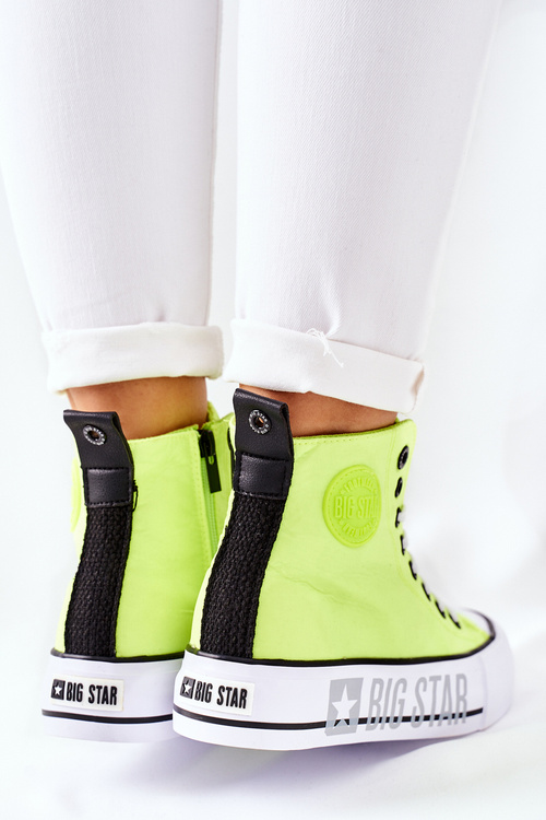 Високі кросівки на платформі Big Star II274015 Neon Yellow
