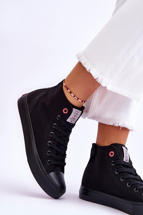 Жіночі класичні високі кросівки Cross Jeans LL2R4088C чорні
