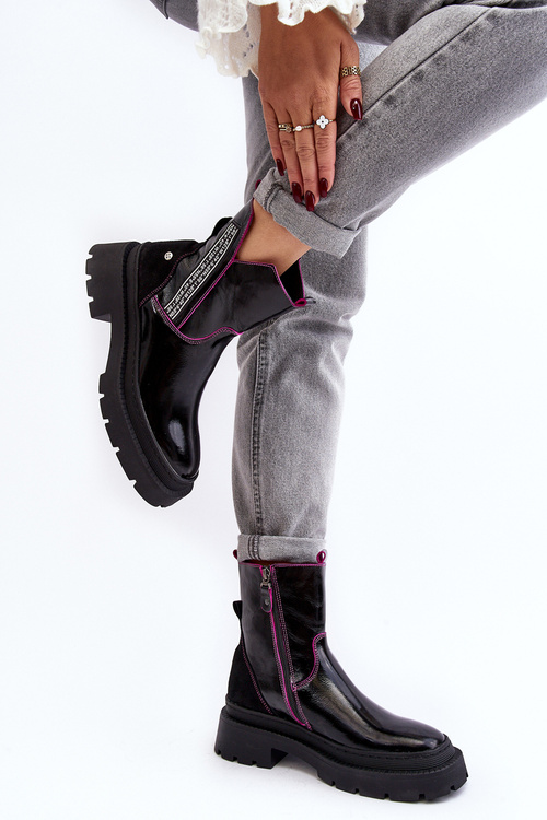 Чоботи жіночі шкіряні Maciejka 06236-15 Чорні