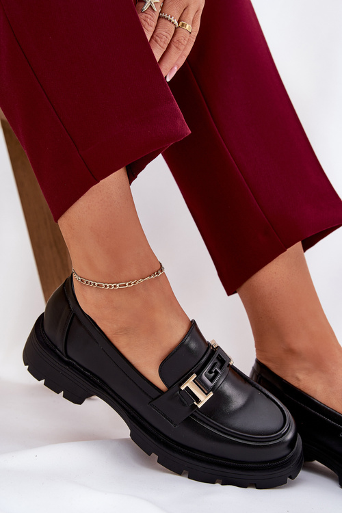 Жіночі Мокасини З Еко Шкіри Чорні Lomnela