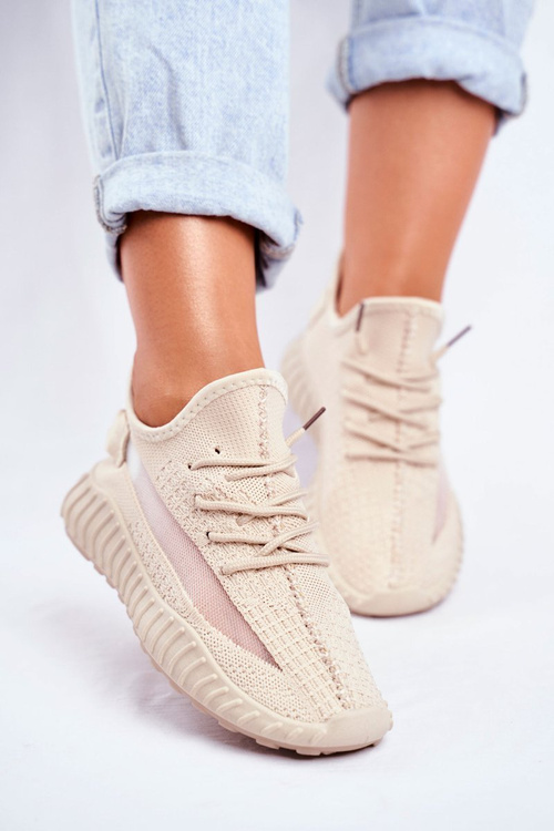 Жіноче спортивне взуття дихаюча бежева Люм'єр