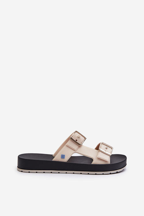 Жіночі сандалі на плоскій підошві ZAXY LL285072 Бежеві