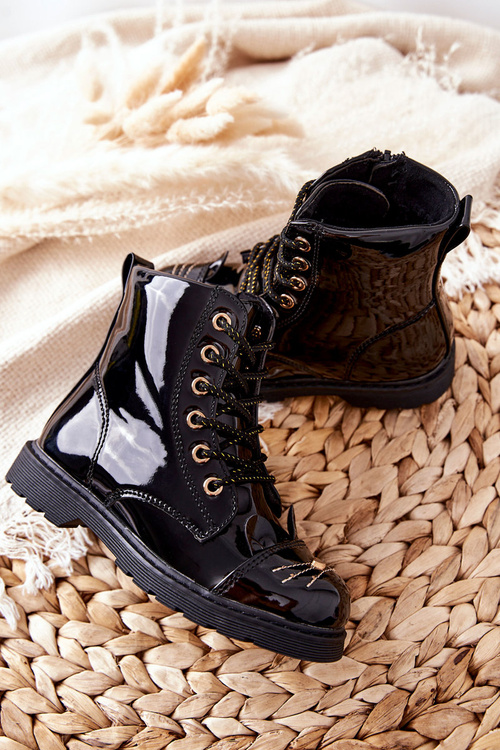 Утеплені робочі черевики на блискавці Чорні Mousie