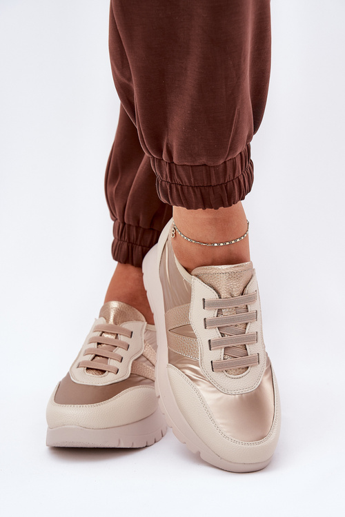 Жіноче Спортивне Взуття На Платформі Vinceza 58510 Золоті