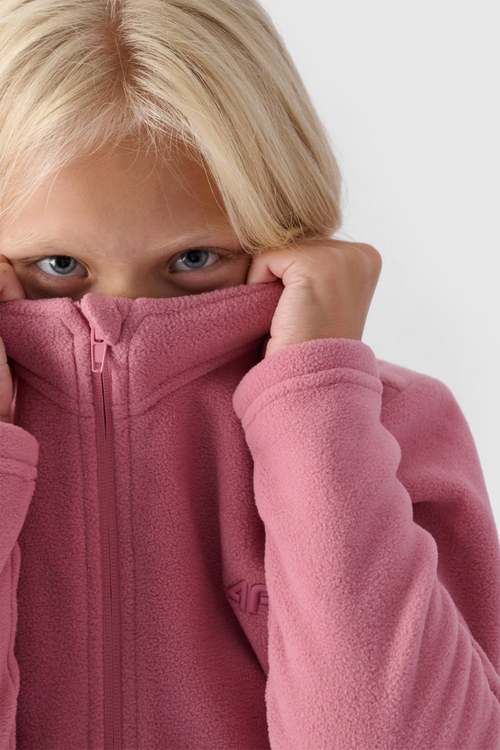 Фліс для дівчаток з тонким коміром 4F рожевий 4FJWMM00TFLEF261-56S