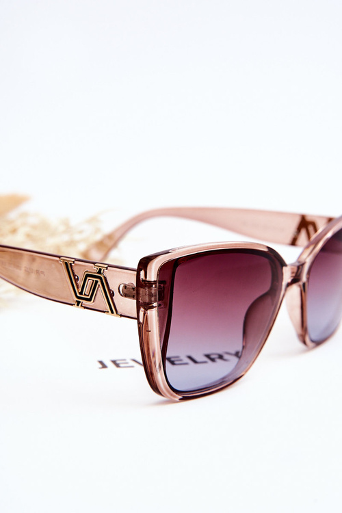 Сонцезахисні окуляри UV400 Prius V202 Декорація прозоро-рожеві