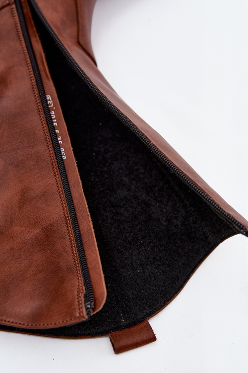 Шкіряні Ковбойські Чоботи На Каблуці  Zazoo 70155 Коричневі