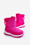 Дитячі зимові черевики на флісовій підкладці зі шнурівкою Рожева велика зірка MM374121