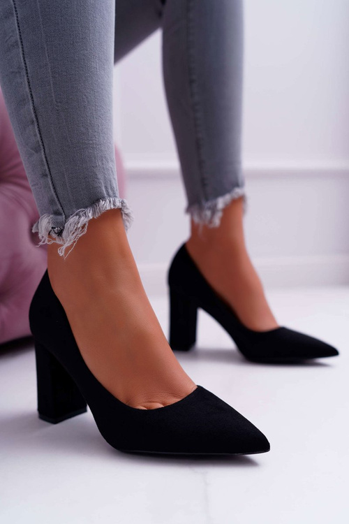 Жіночі туфлі на шпильці Suede Black Clarina