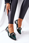 Жіночі балетки Laura Messi Leather Green 2157