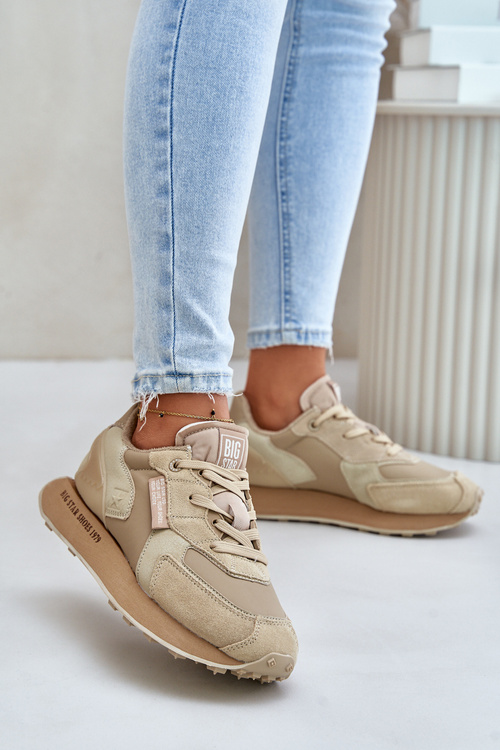 Жіночі шкіряні кросівки Big Star OO274564 Hi-Poly System Beige
