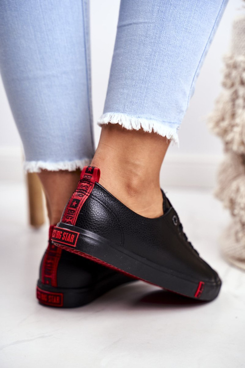 Жіночі шкіряні кросівки Big Star GG274007 Чорні