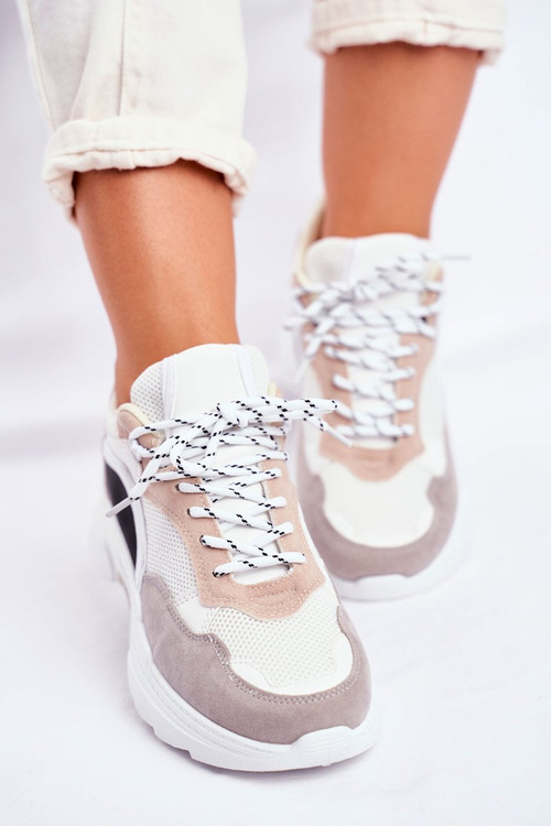 Жіноче спортивне взуття Кросівки білий бежевий Mindanao