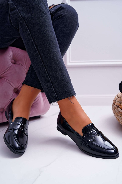 Жіночі лаковані лофери Mokassins Lords Black Tenes