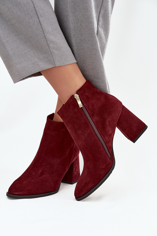 Чоботи Жіночі На Каблуці З Золотим Детом Шоколадні Зазу 3128