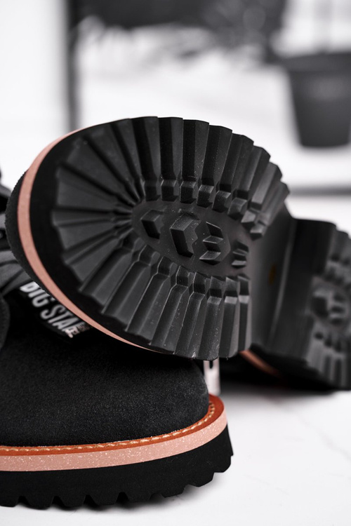 Жіночі туристичні черевики на плоскій підошві Suede Big Star Grey GG274903