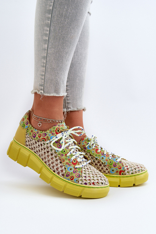 Жіночі шкіряні лофери Maciejka 05850-09 Лайм