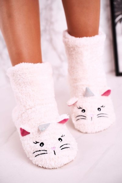 Жіночі утеплені домашні тапочки Ecru Nyan Cat