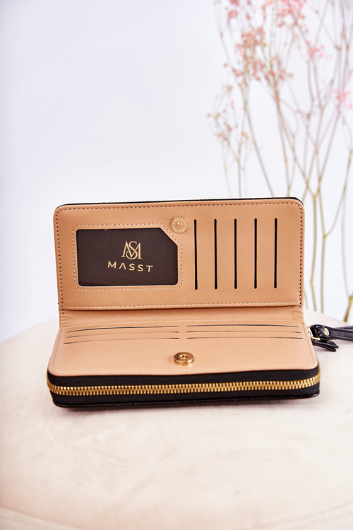 Гаманець жіночий великий з орнаментом Fabio чорний