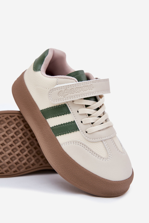 Дитячі Кросівки На Платформі Бежево-Зелені Sopiaella