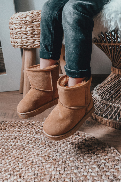 Дитячі зимові черевики для розминки хакі губі