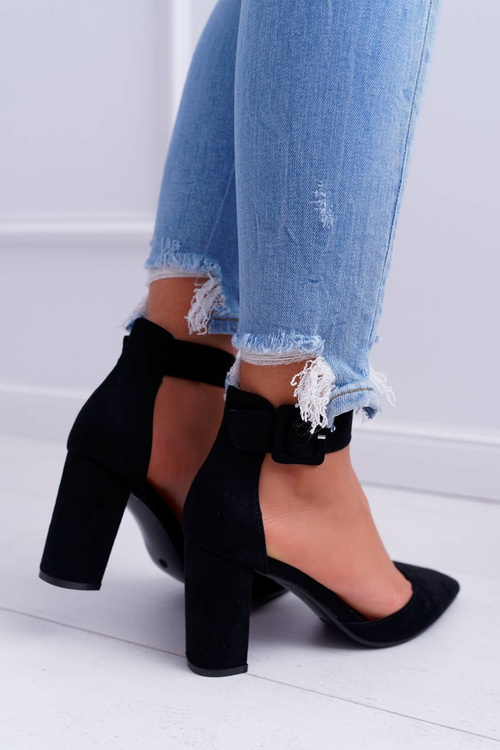 Жіночі туфлі на шпильці Black Domine