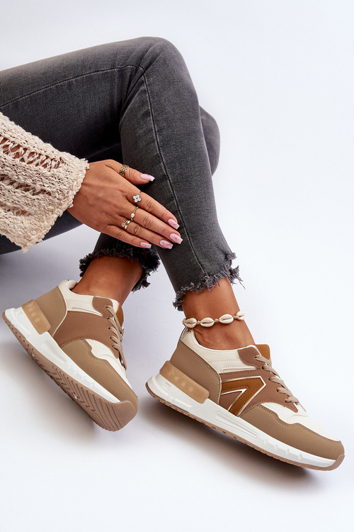 Жіночі кросівки з еко шкіри Vinelli коричневого кольору