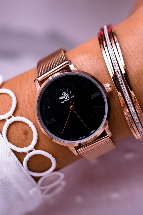 Жіночий годинник Michael John Pink Gold Vilanda