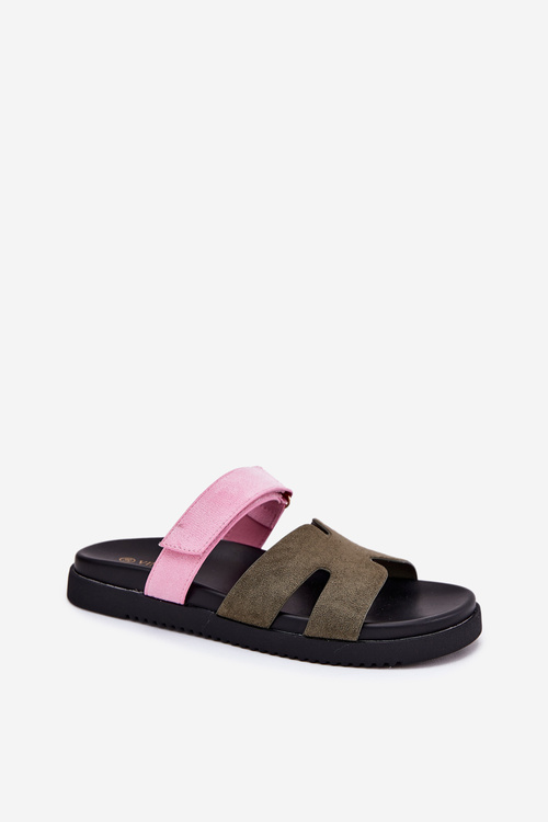 Жіночі Сандалі З Велкро Vinceza 17401 Зелено-Рожеві