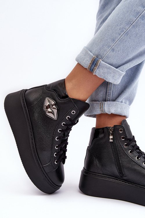 Жіночі високі кросівки Lemar Black Katerin