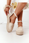 Мереживні еспадрільї на плетеній платформі Бежеві Лариса