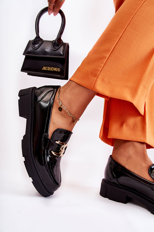 Модні шкіряні лофери Black Loveliness