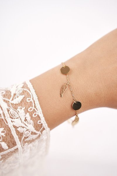 Жіночий браслет Celebrity Gold 7 Hangers Wings Aurora